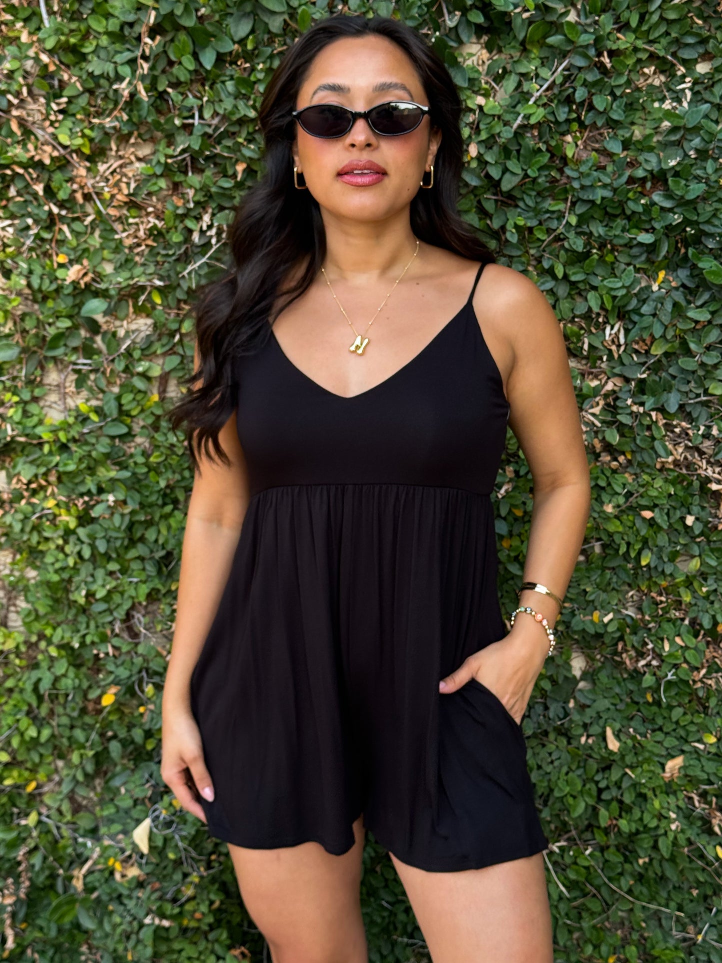 Gia Romper-Black