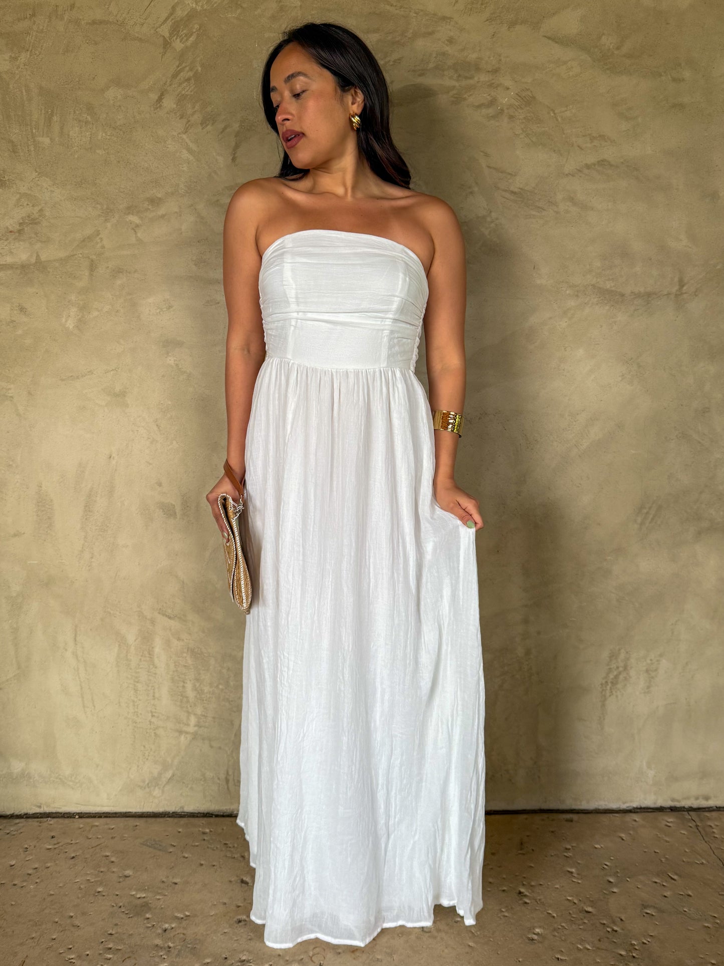Soleil Dress-White