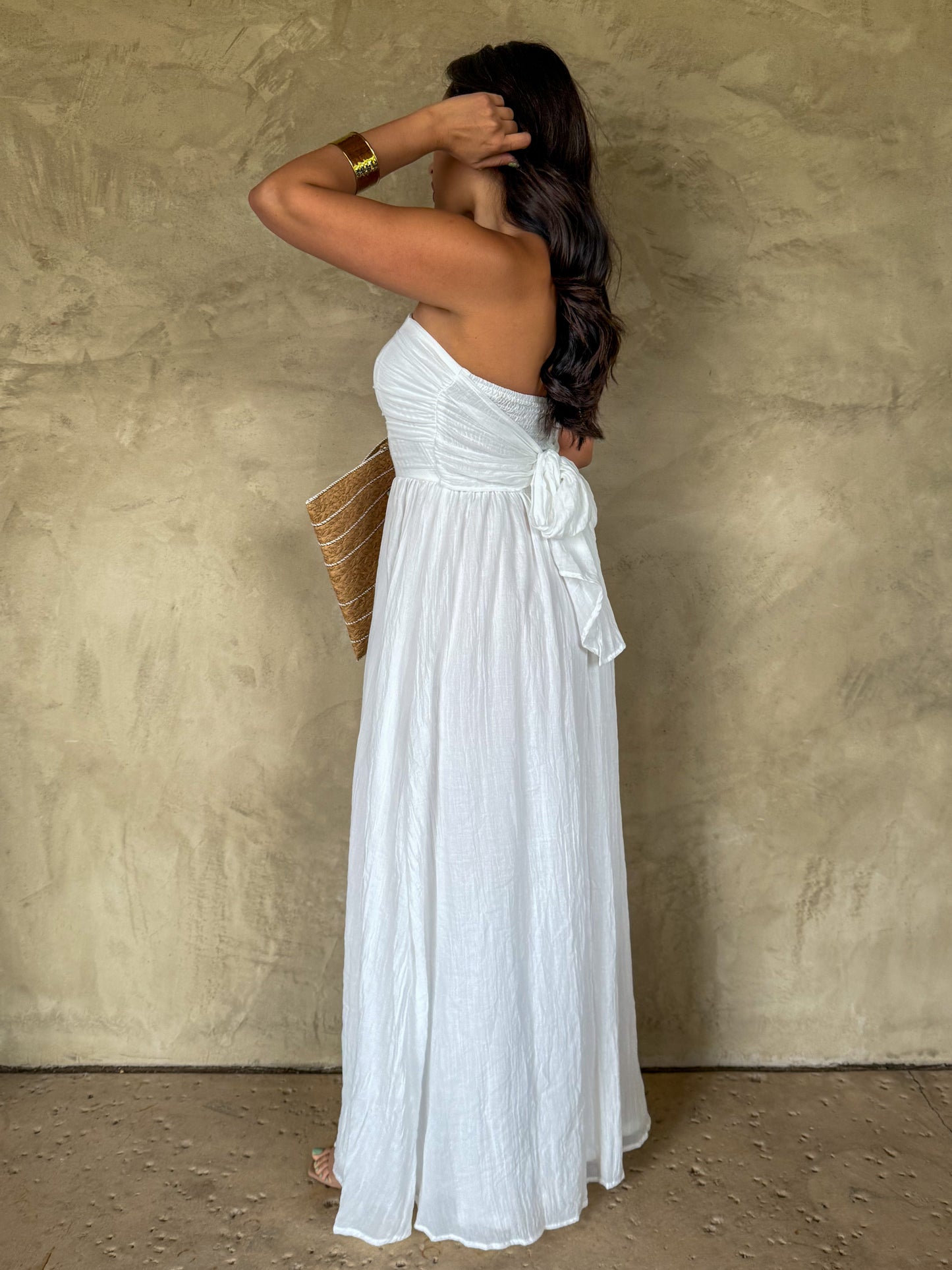 Soleil Dress-White