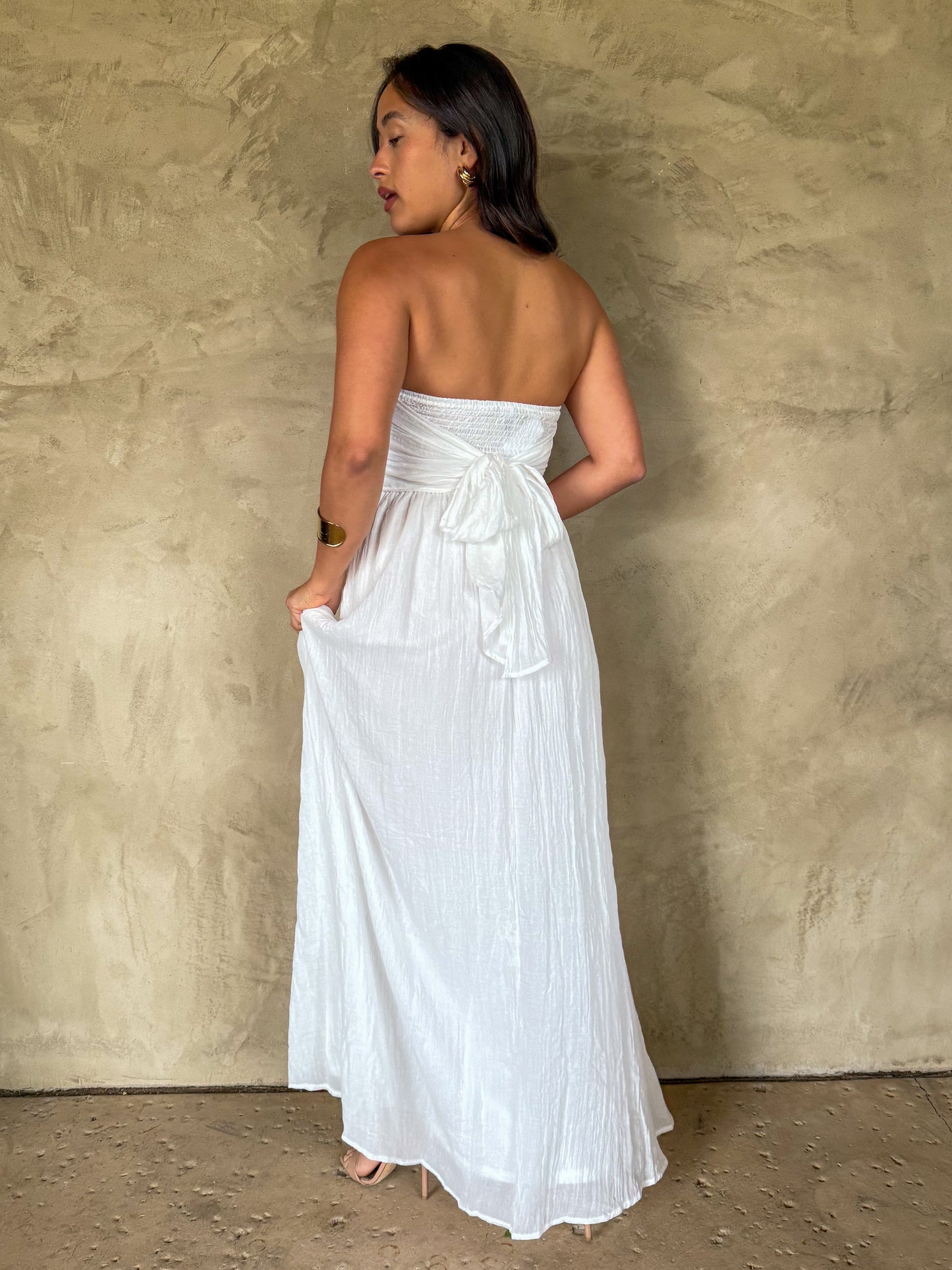 Soleil Dress-White