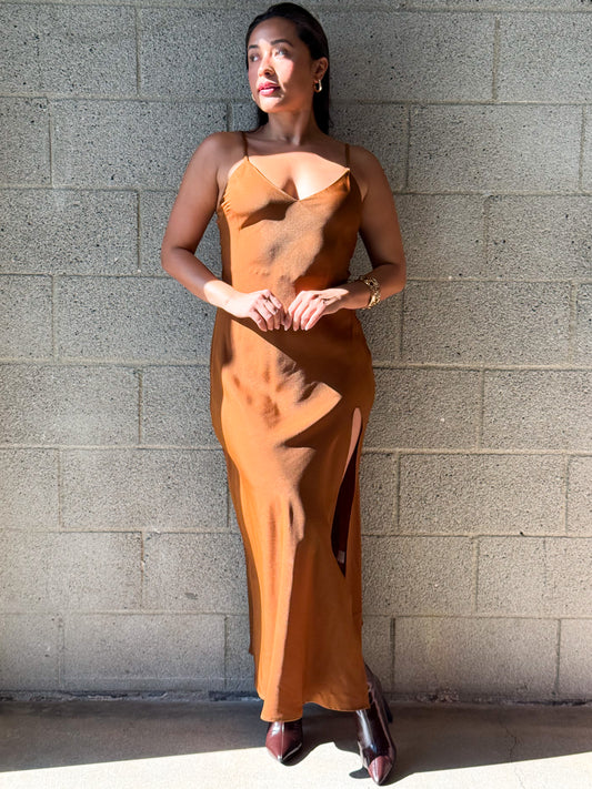 Angelina Dress-Copper