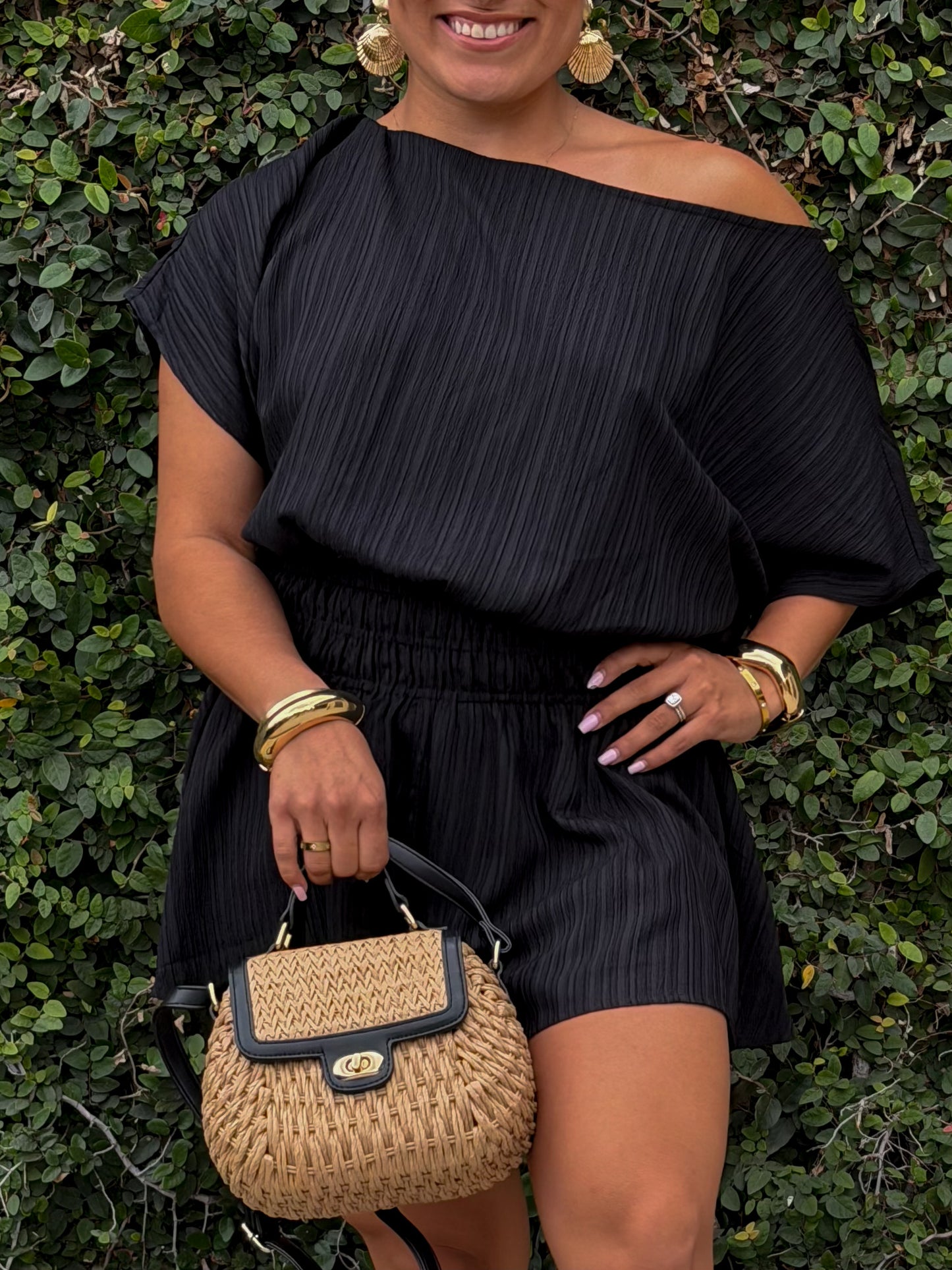 Last Call Romper-Black