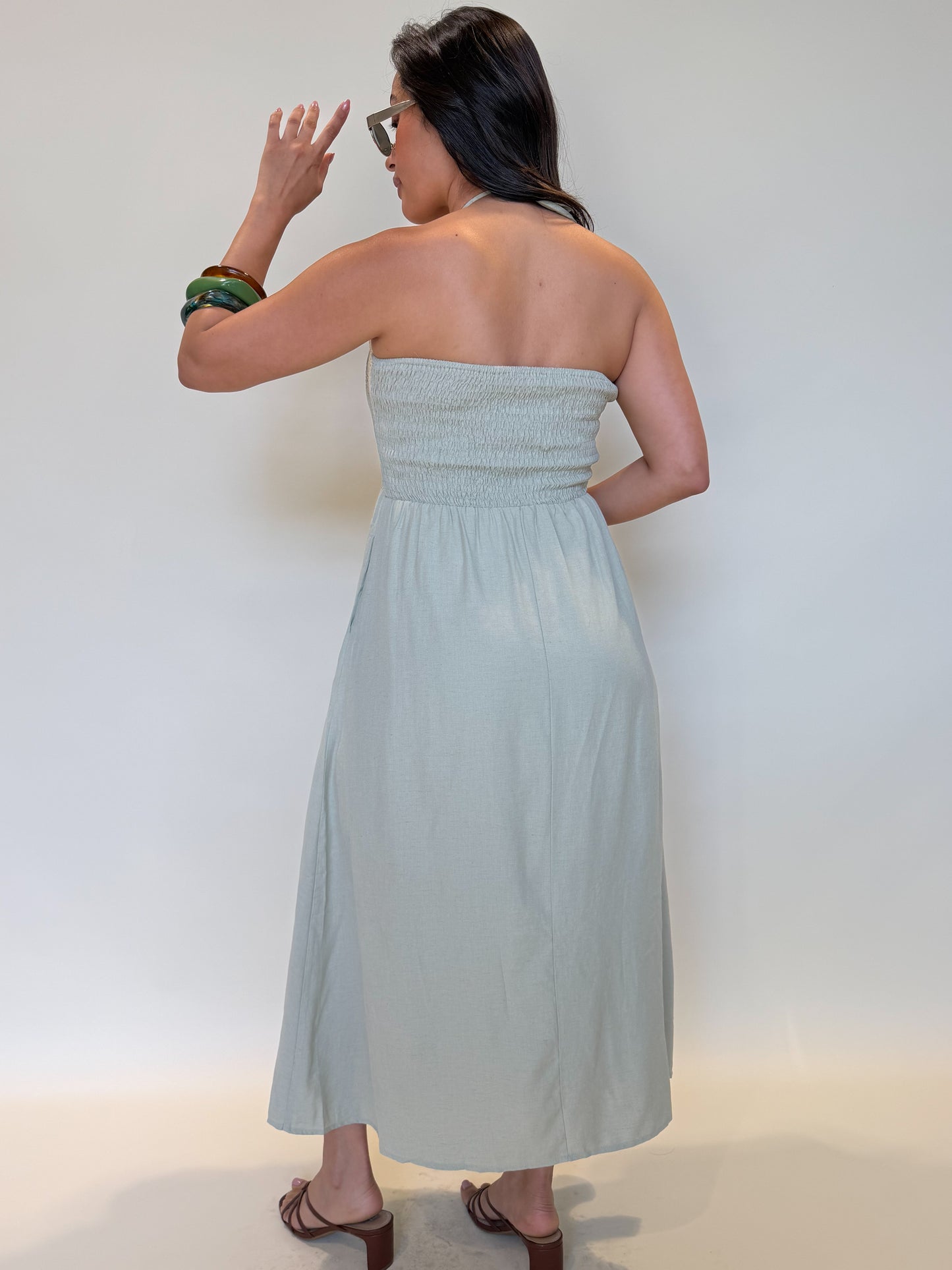 Calista Dress-Dusty Sage