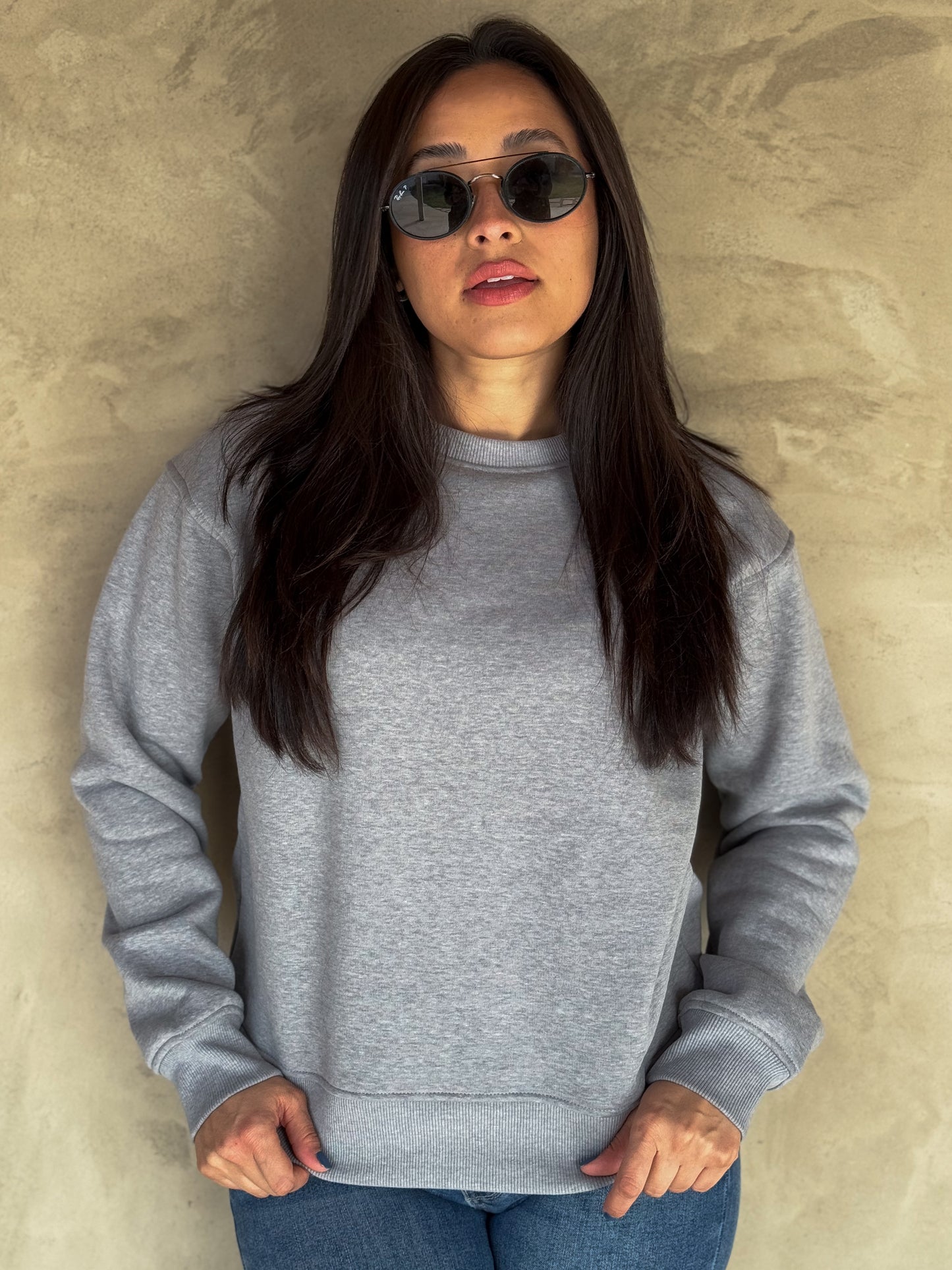 Crewcial Sweater-Heather Grey