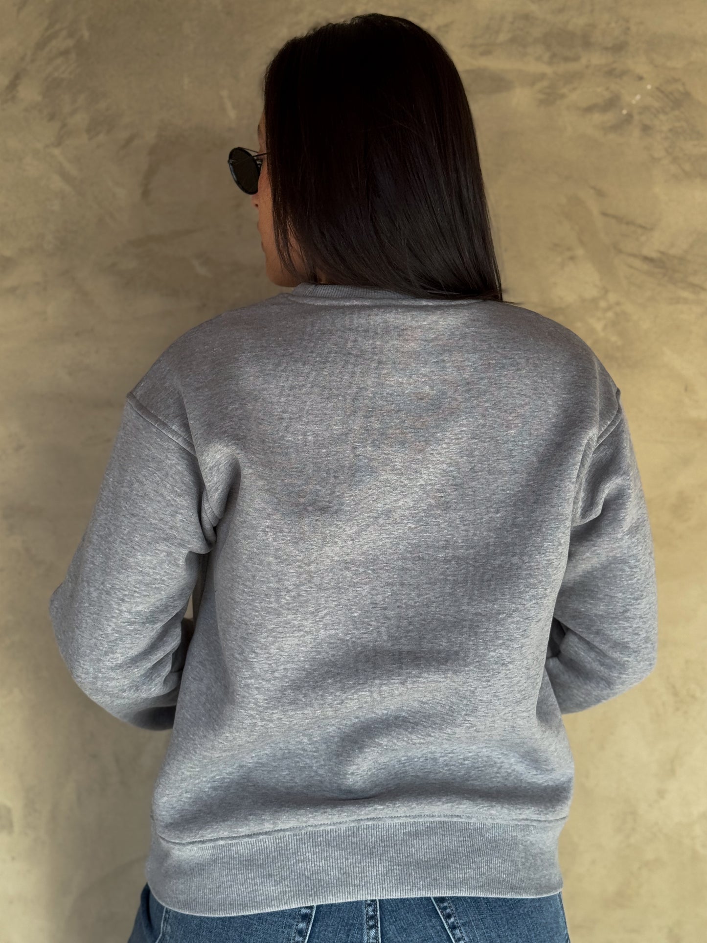 Crewcial Sweater-Heather Grey