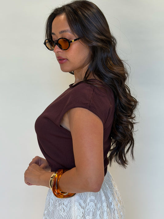 Inez Top-Brown