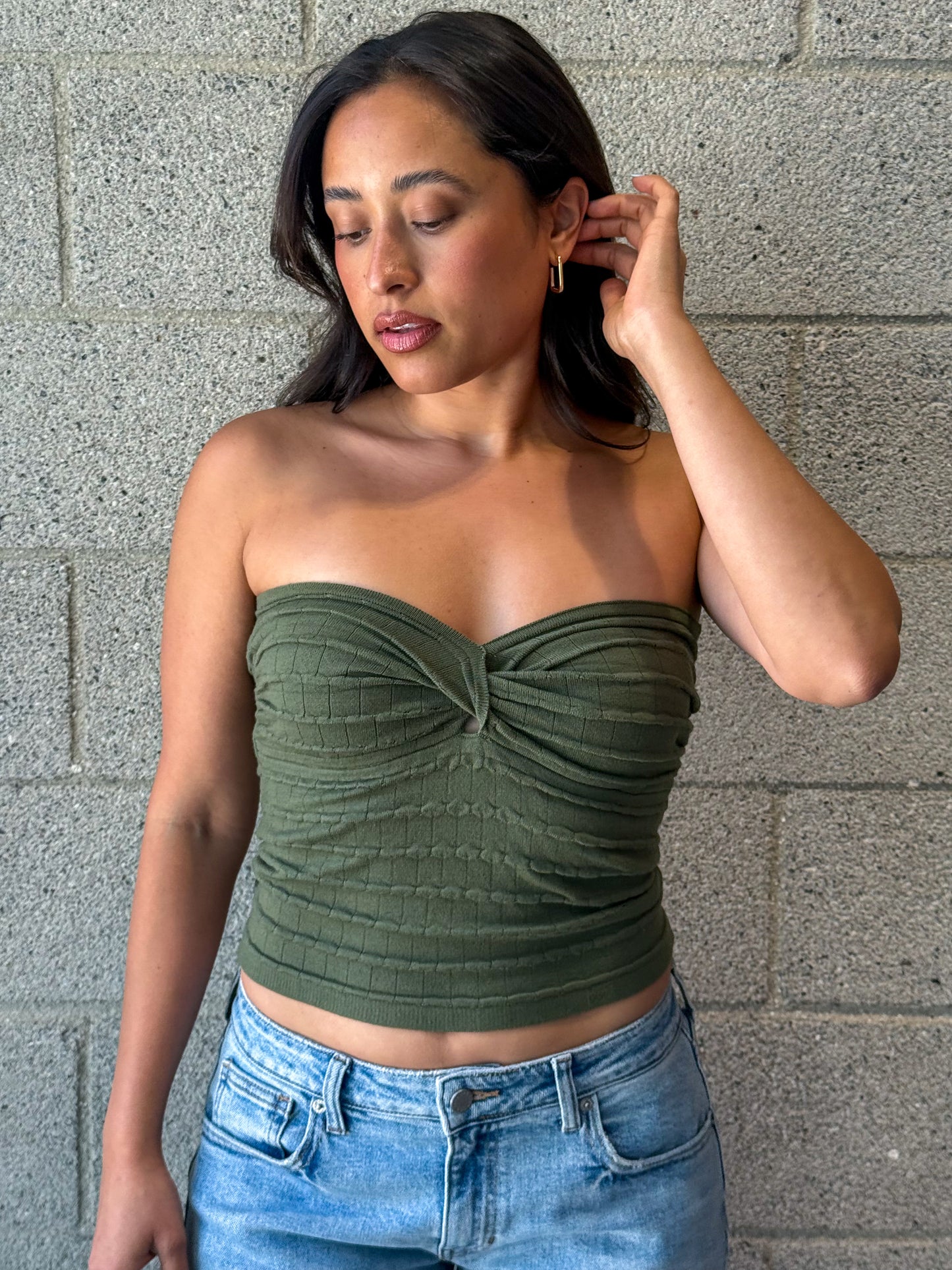 Noelle Top-Olive
