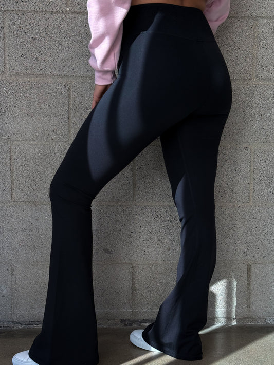Crossover Leggings-Black