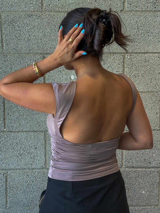 Crisp & Cool Top-Taupe