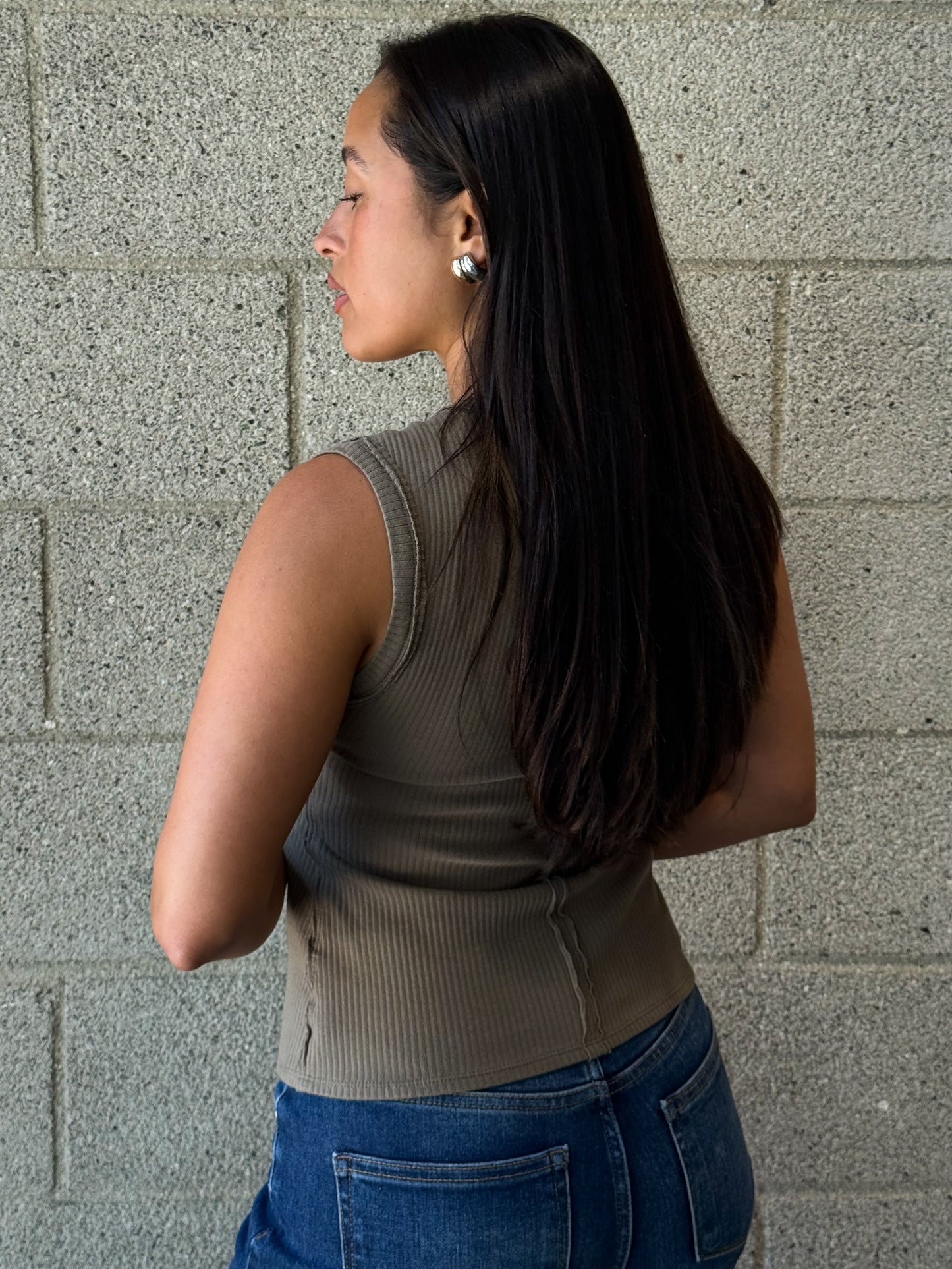 Greta Top-Olive