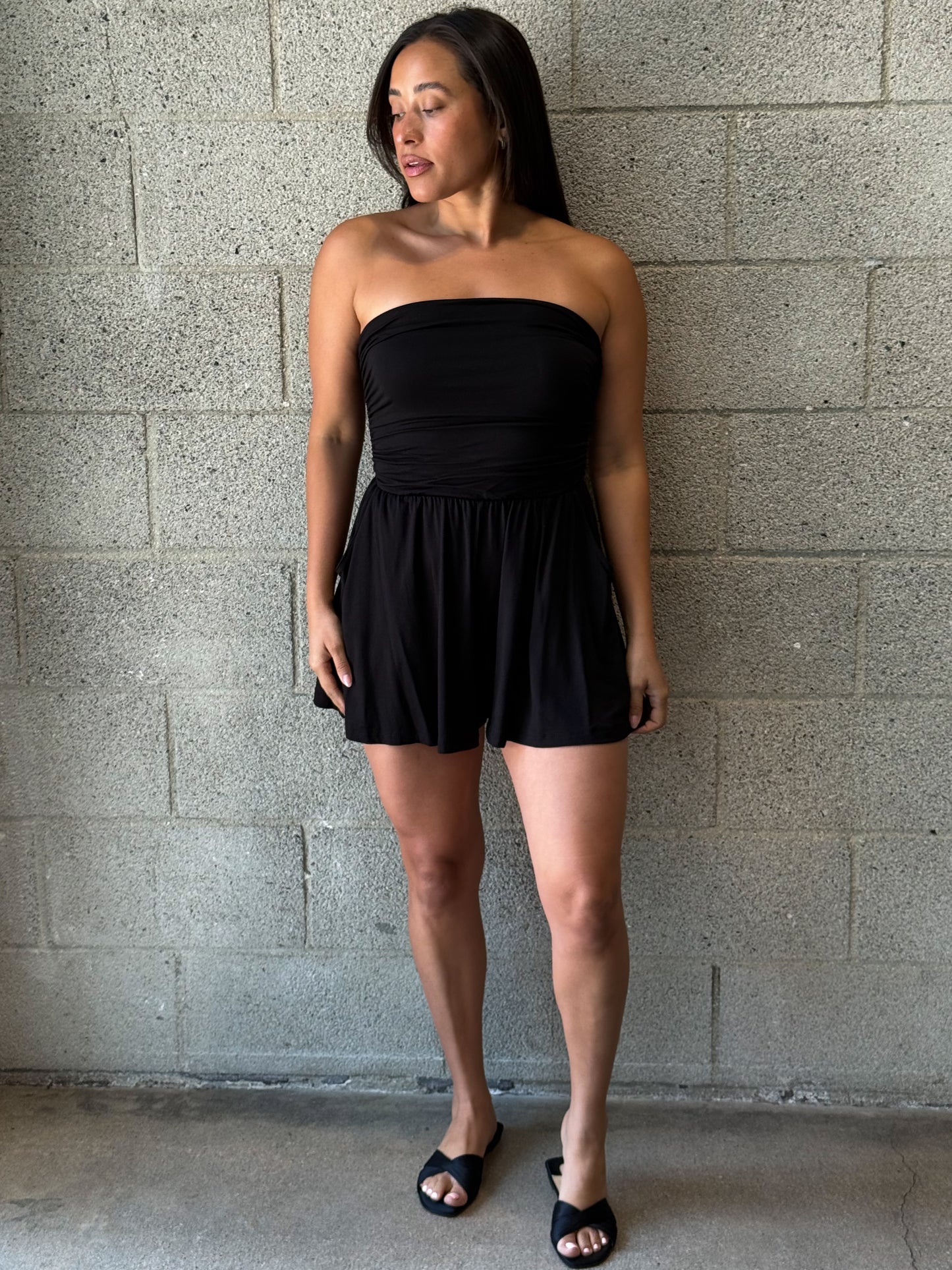 Zuri Romper-Black
