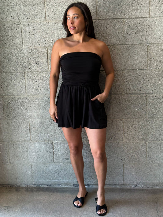 Zuri Romper-Black