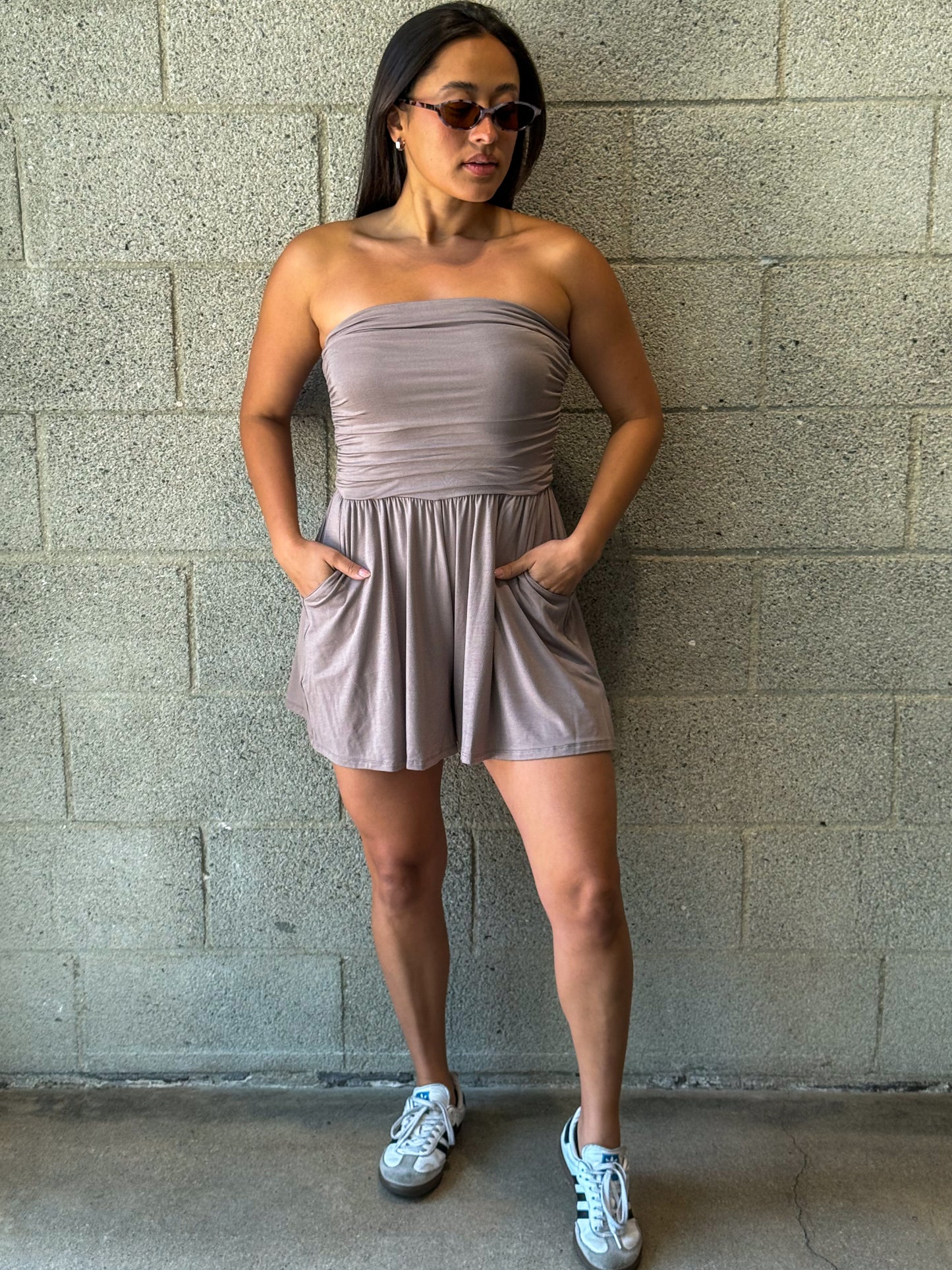 Zuri Romper-Mocha