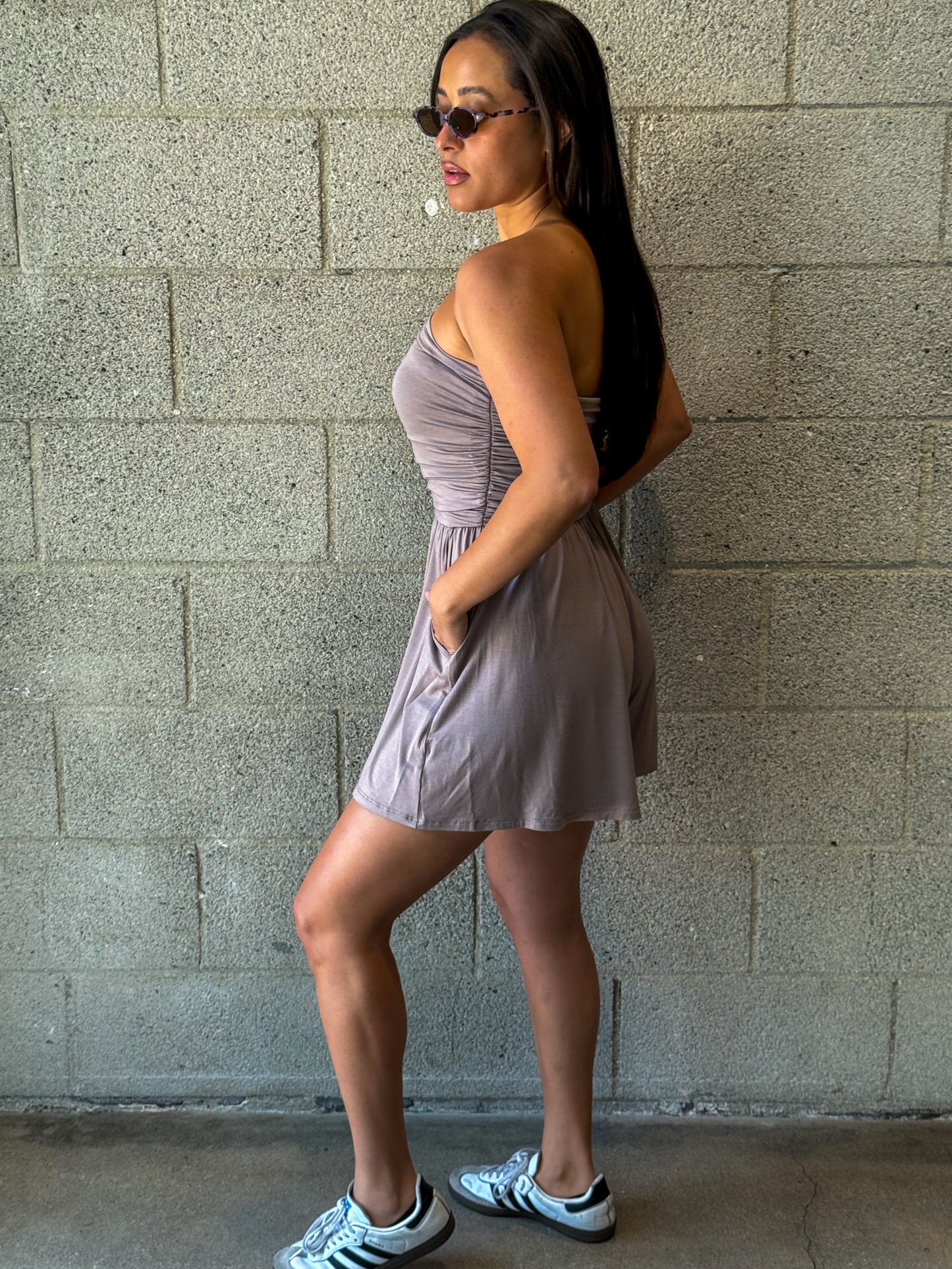 Zuri Romper-Mocha