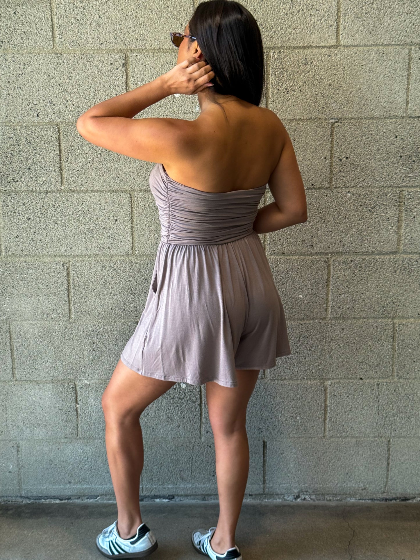 Zuri Romper-Mocha