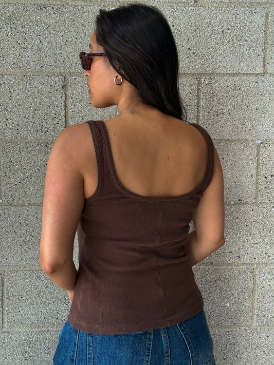 Soft Edge Top-Brown
