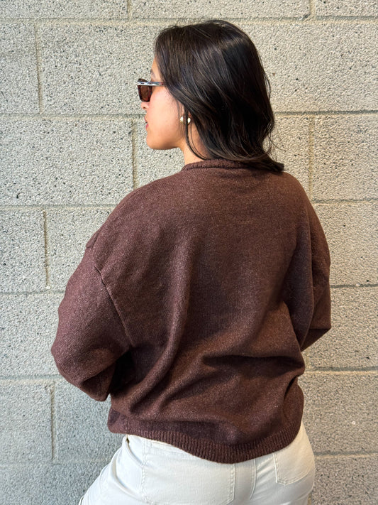 Clear Skies Cardigan-Brown