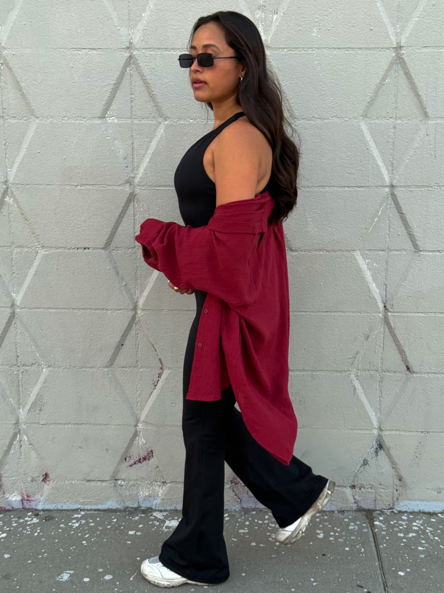 On Board Top-Burgundy