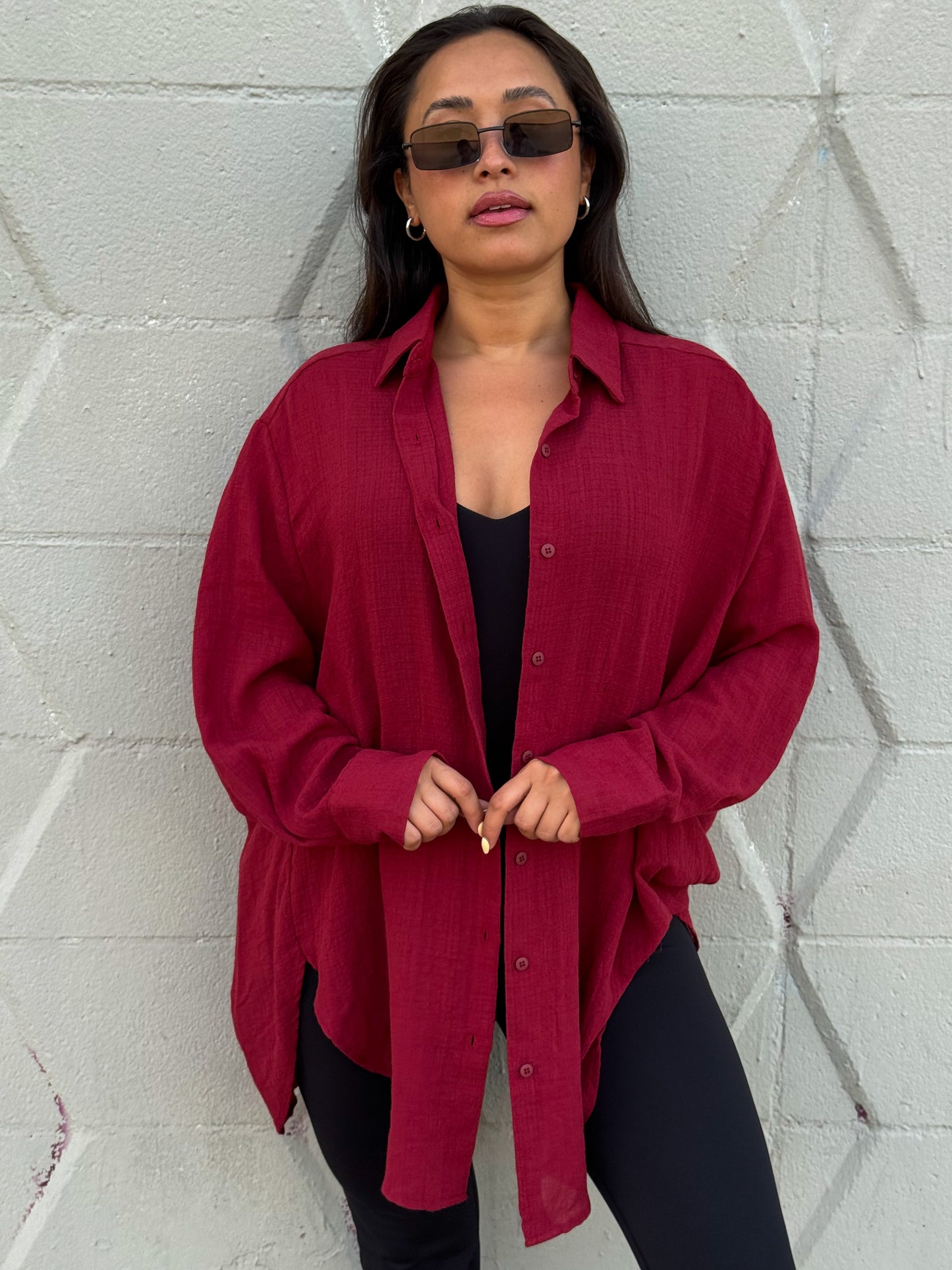 On Board Top-Burgundy