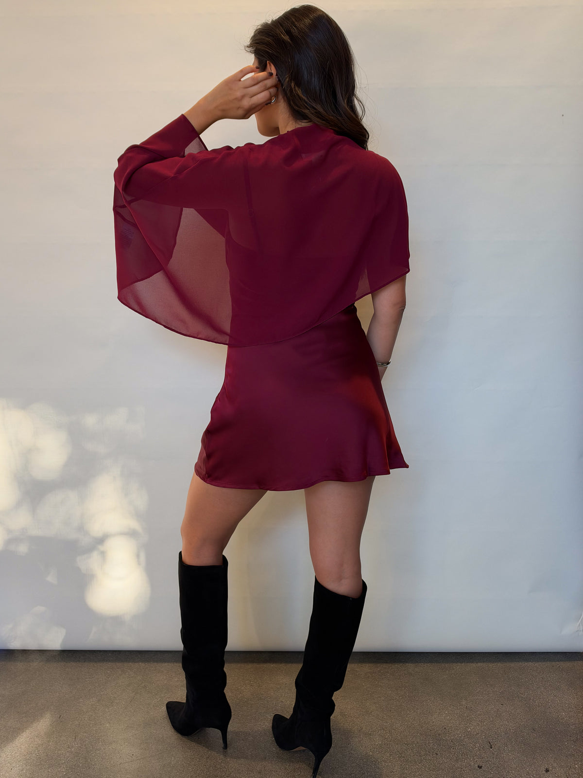 Between Dress-Burgundy