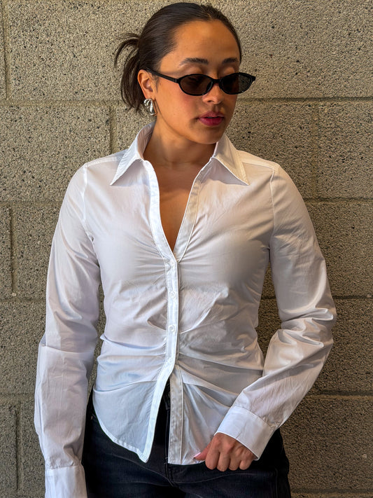 She Means Biz Top-White