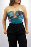 Coming In Hot Bodysuit-Navy Multi