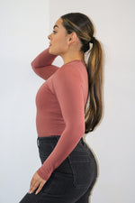 Snatch You Up Bodysuit-Terra Cotta