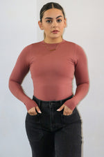Snatch You Up Bodysuit-Terra Cotta
