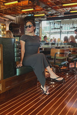 Monaco Dress-Charcoal