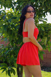 Tempted To Touch Romper-Red