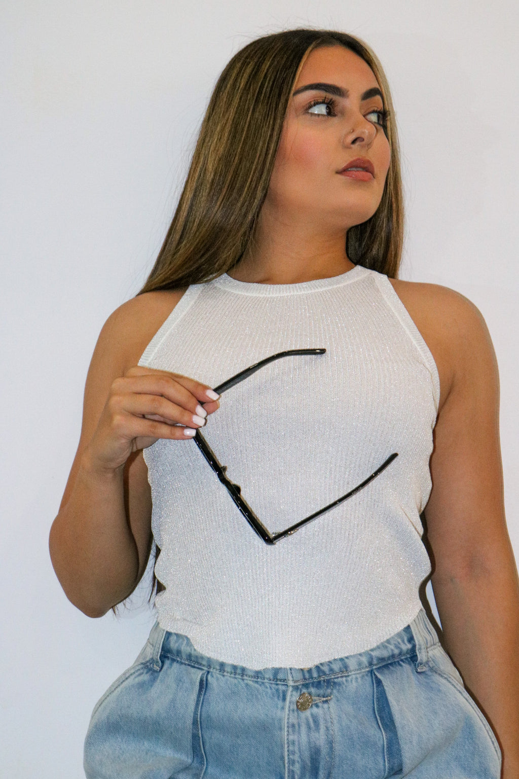 Mica Top-Silver