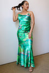 Summer Watermark Dress-Green