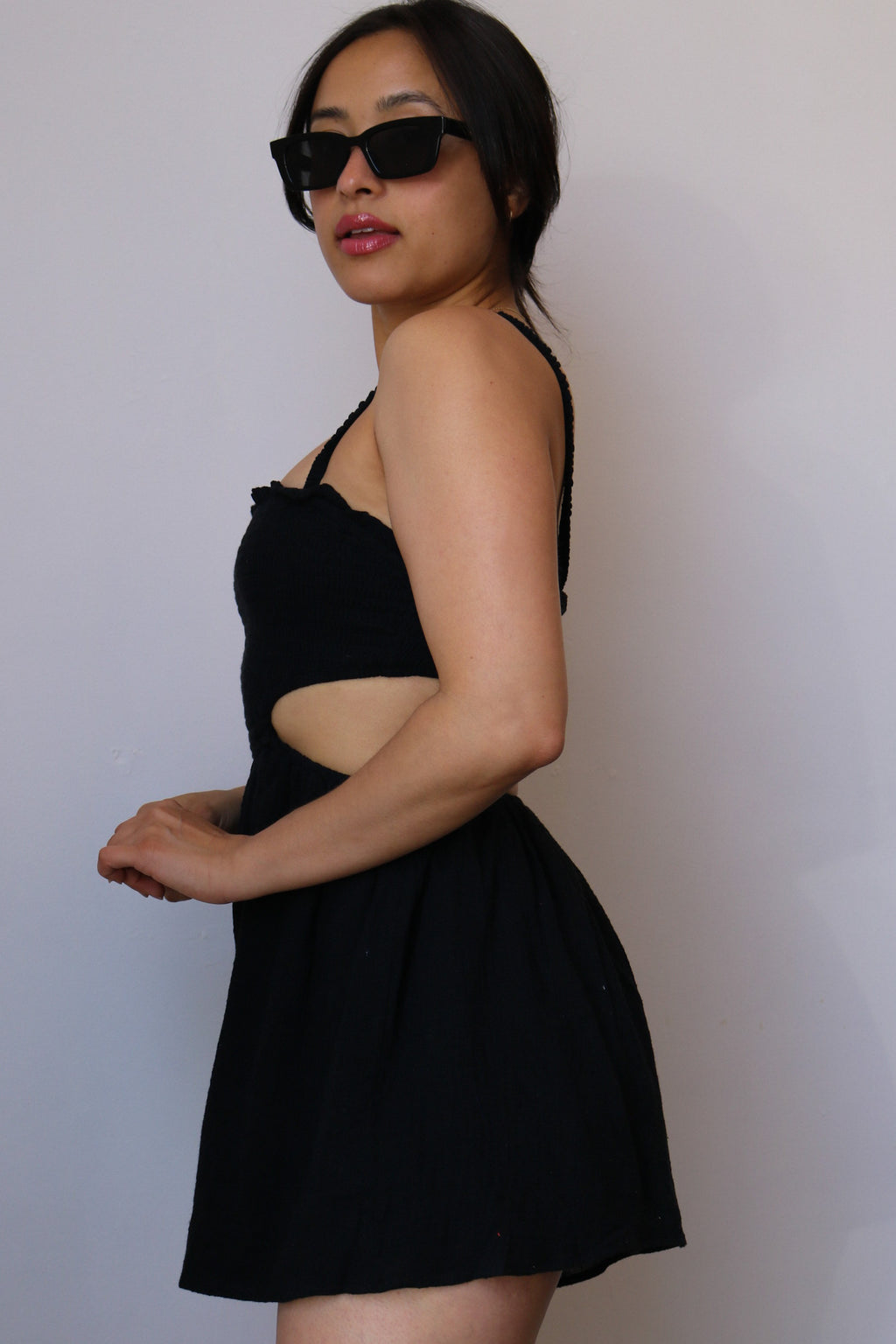 Tempted To Touch Romper-Black