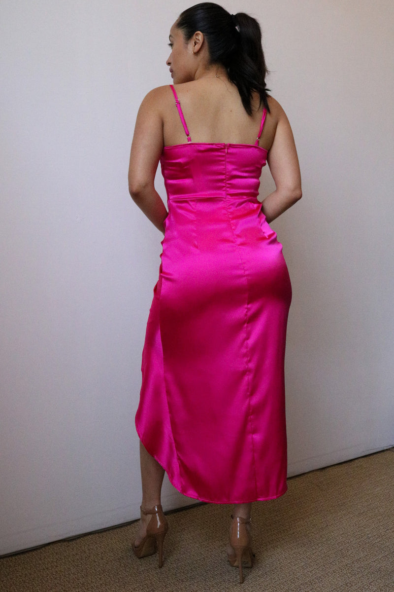 Beverly Dress-Fuchsia