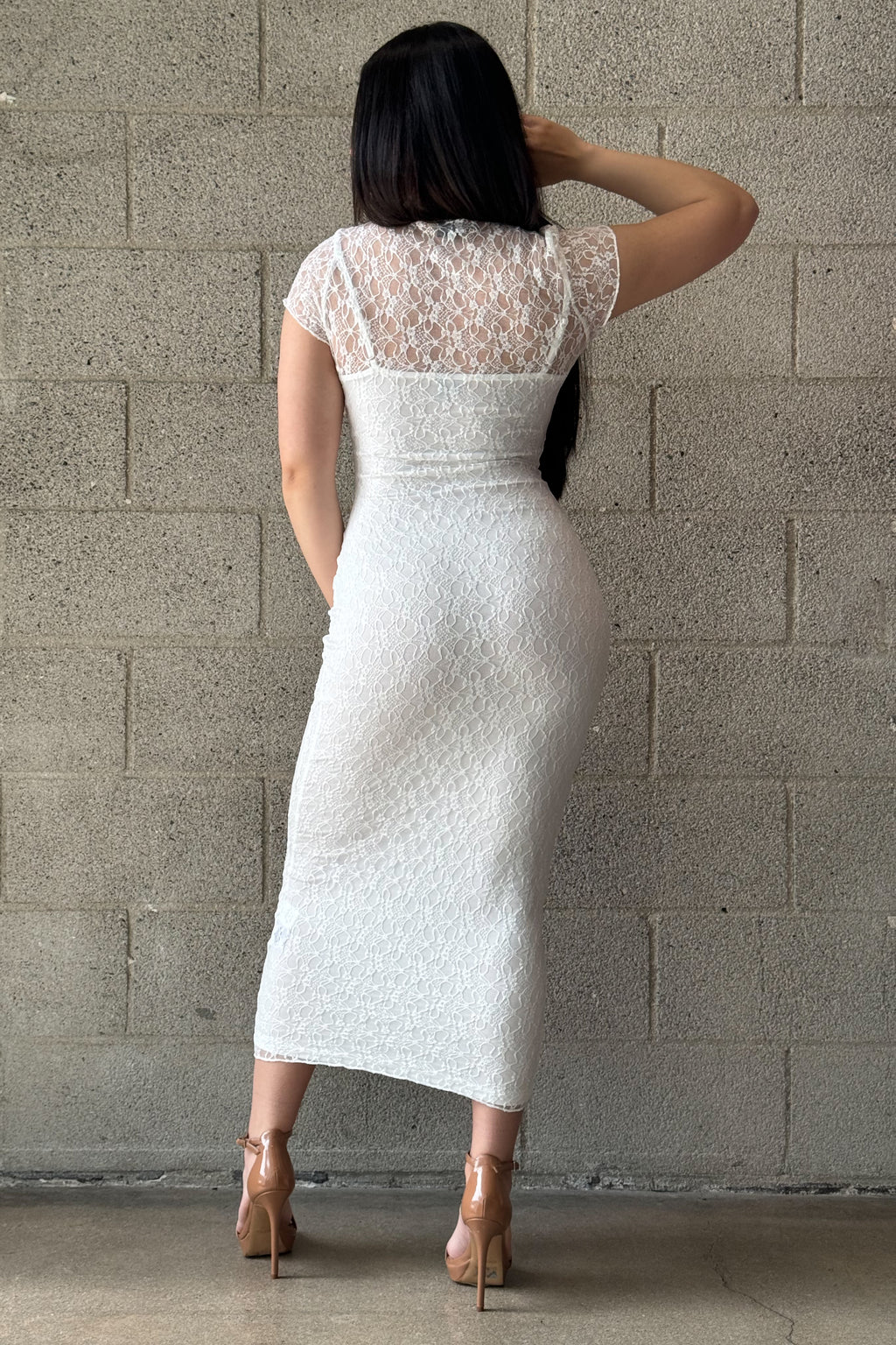 Mendes Dress-White