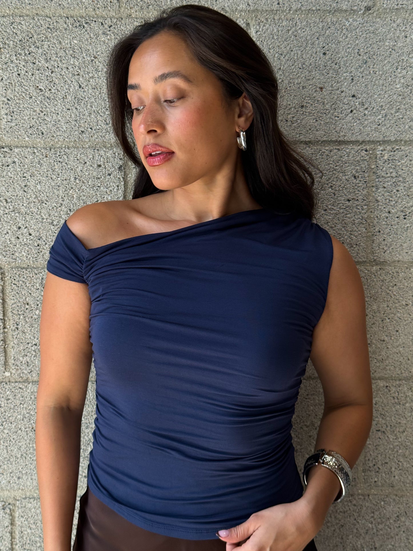 Blanca Top-Navy