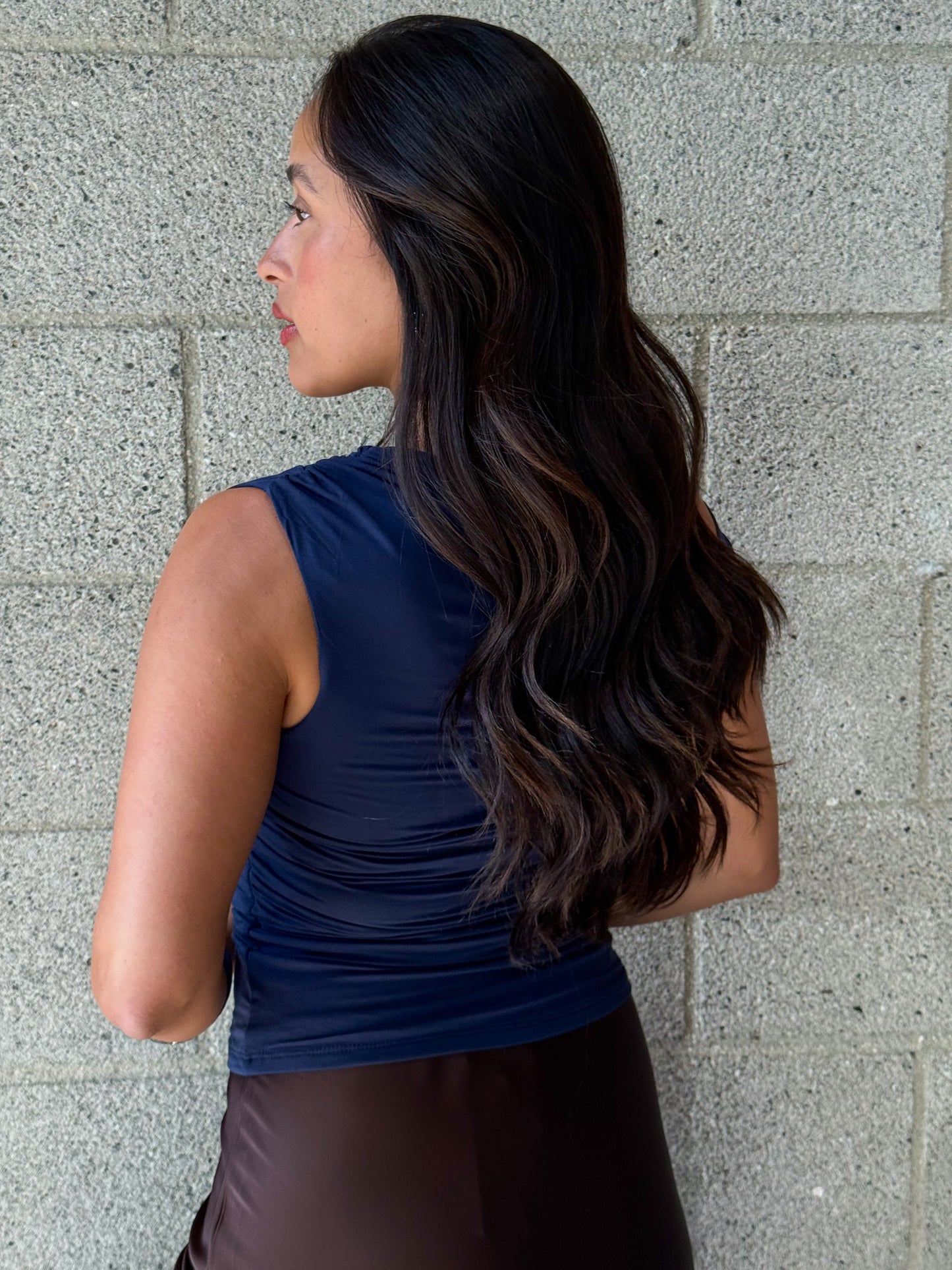 Blanca Top-Navy