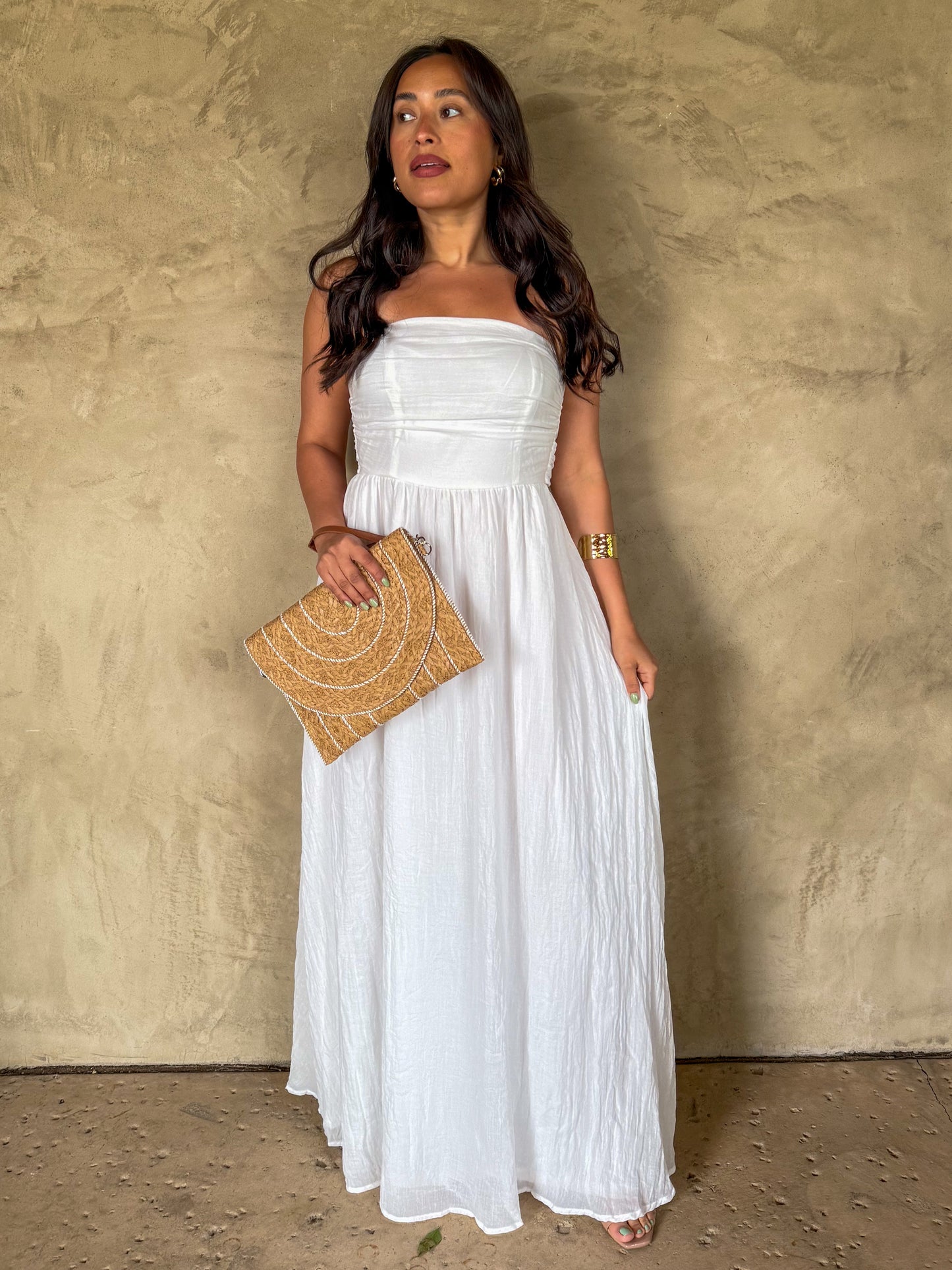 Soleil Dress-White