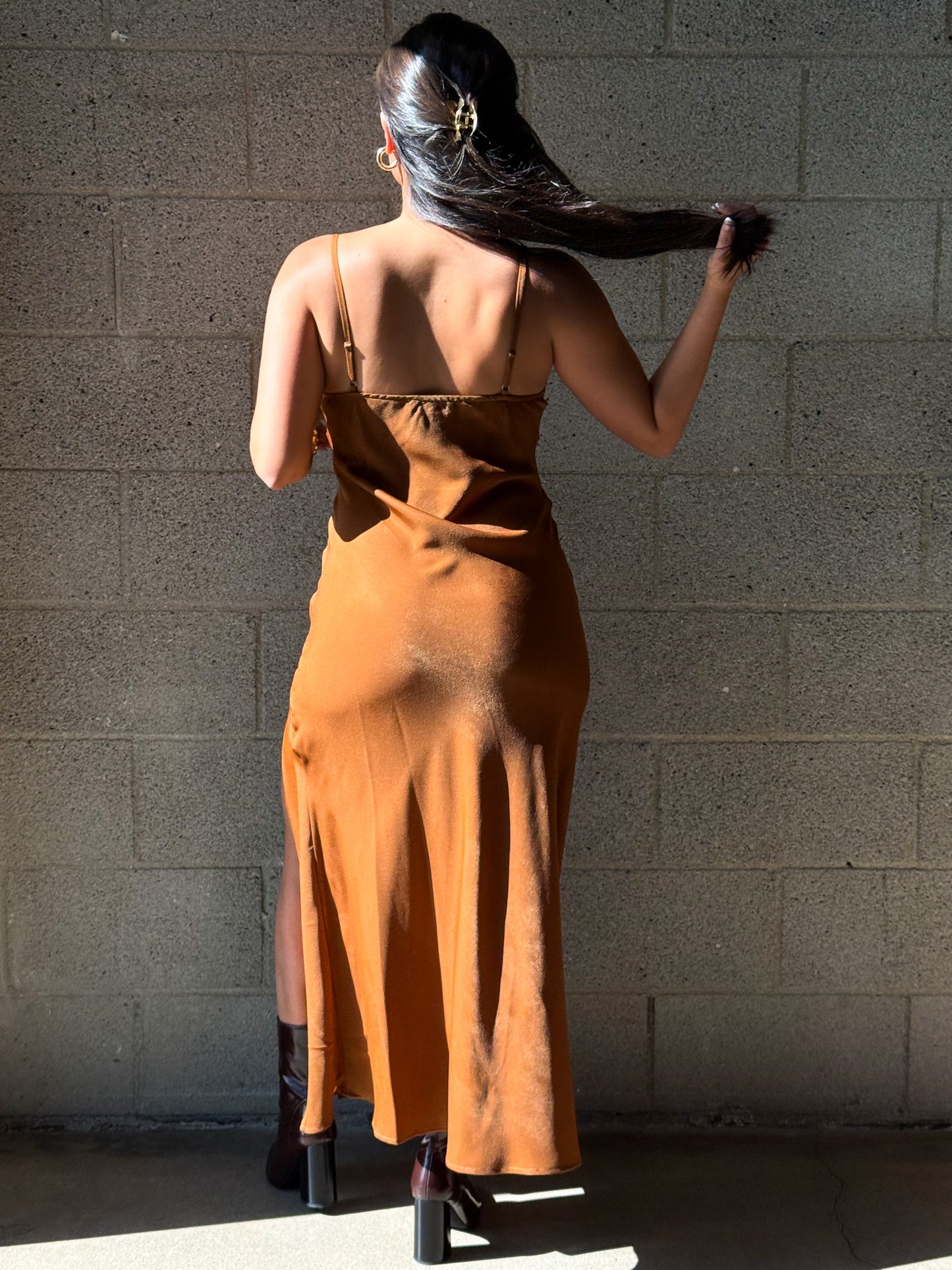 Angelina Dress-Copper