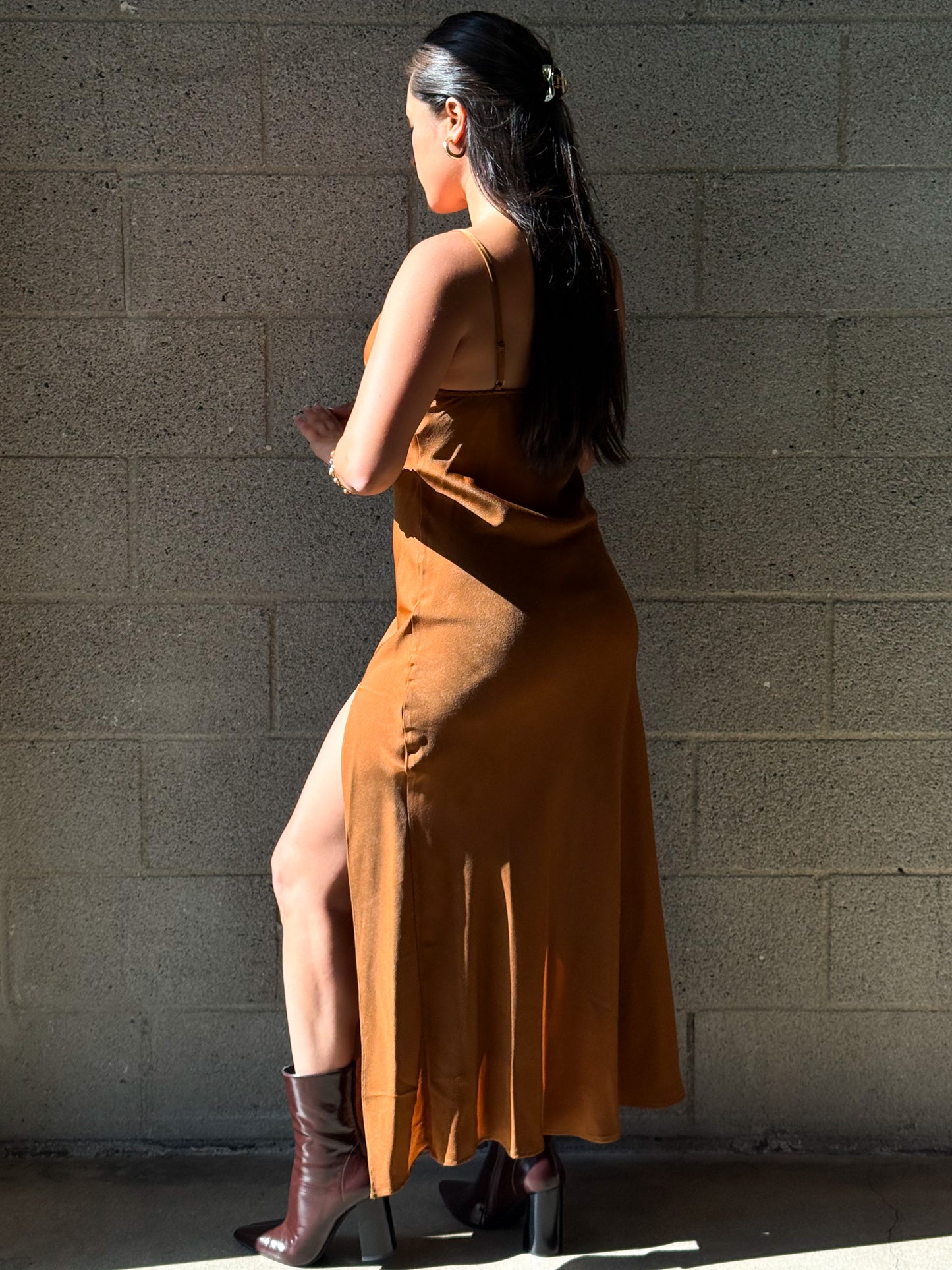 Angelina Dress-Copper