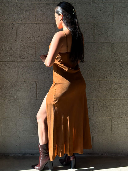 Angelina Dress-Copper