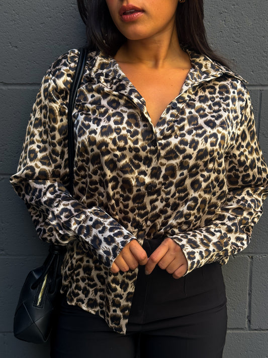 Leoparda Top-Taupe