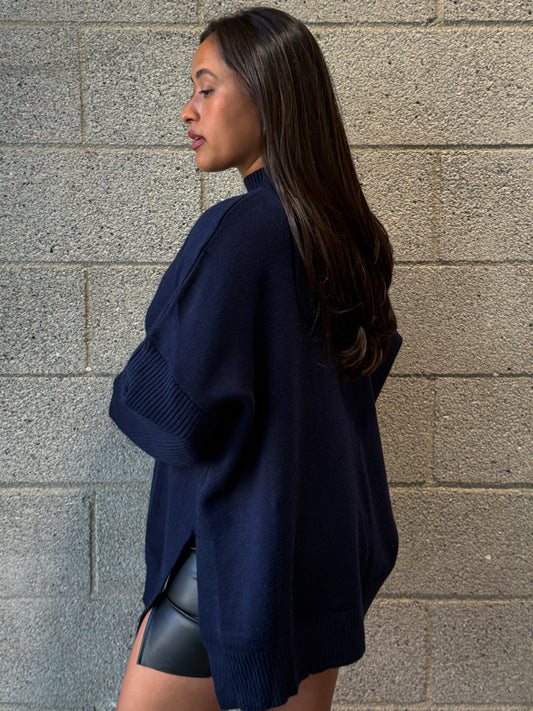 Mae Sweater-Navy