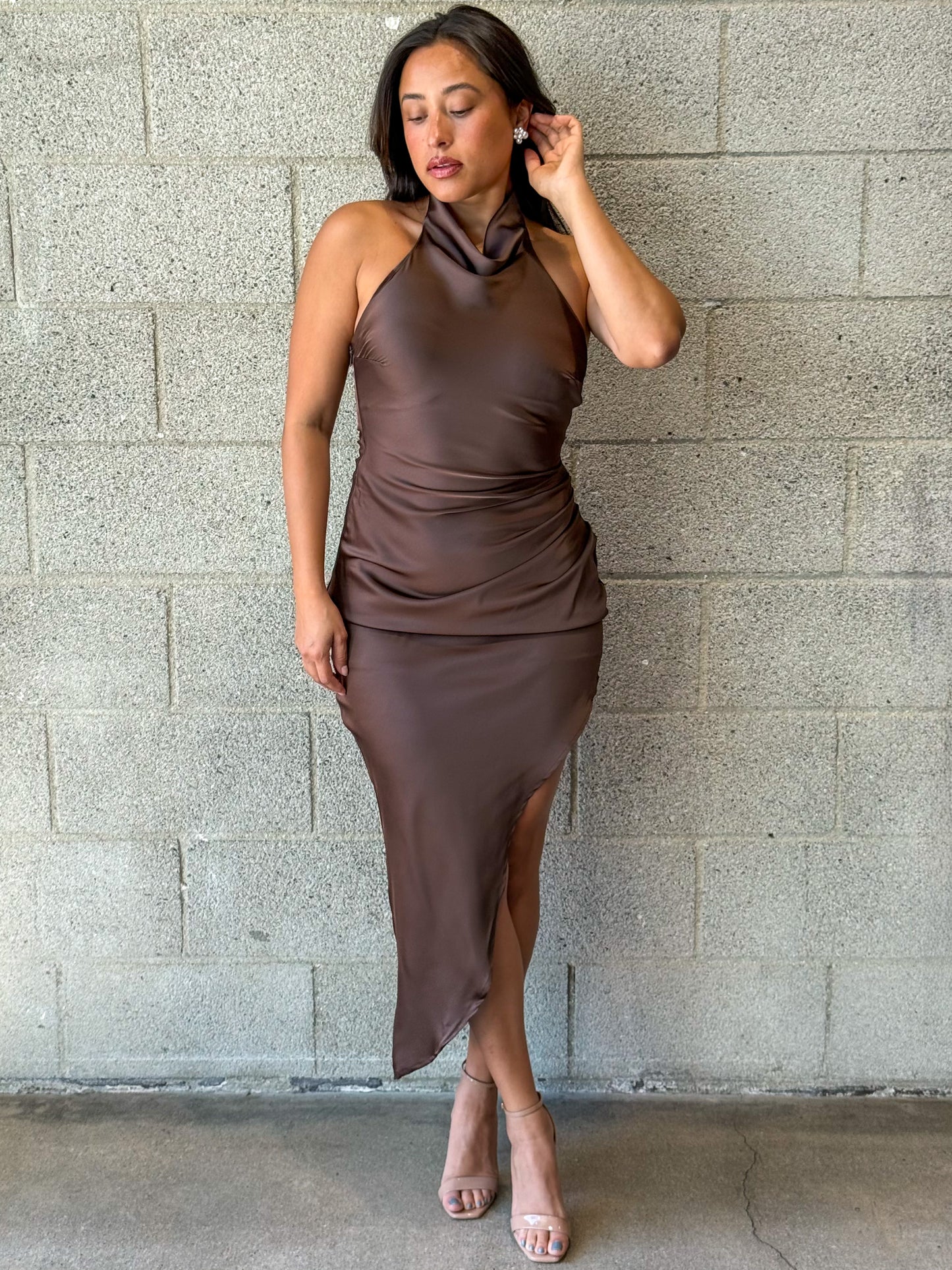 Liana Dress-Chocolate