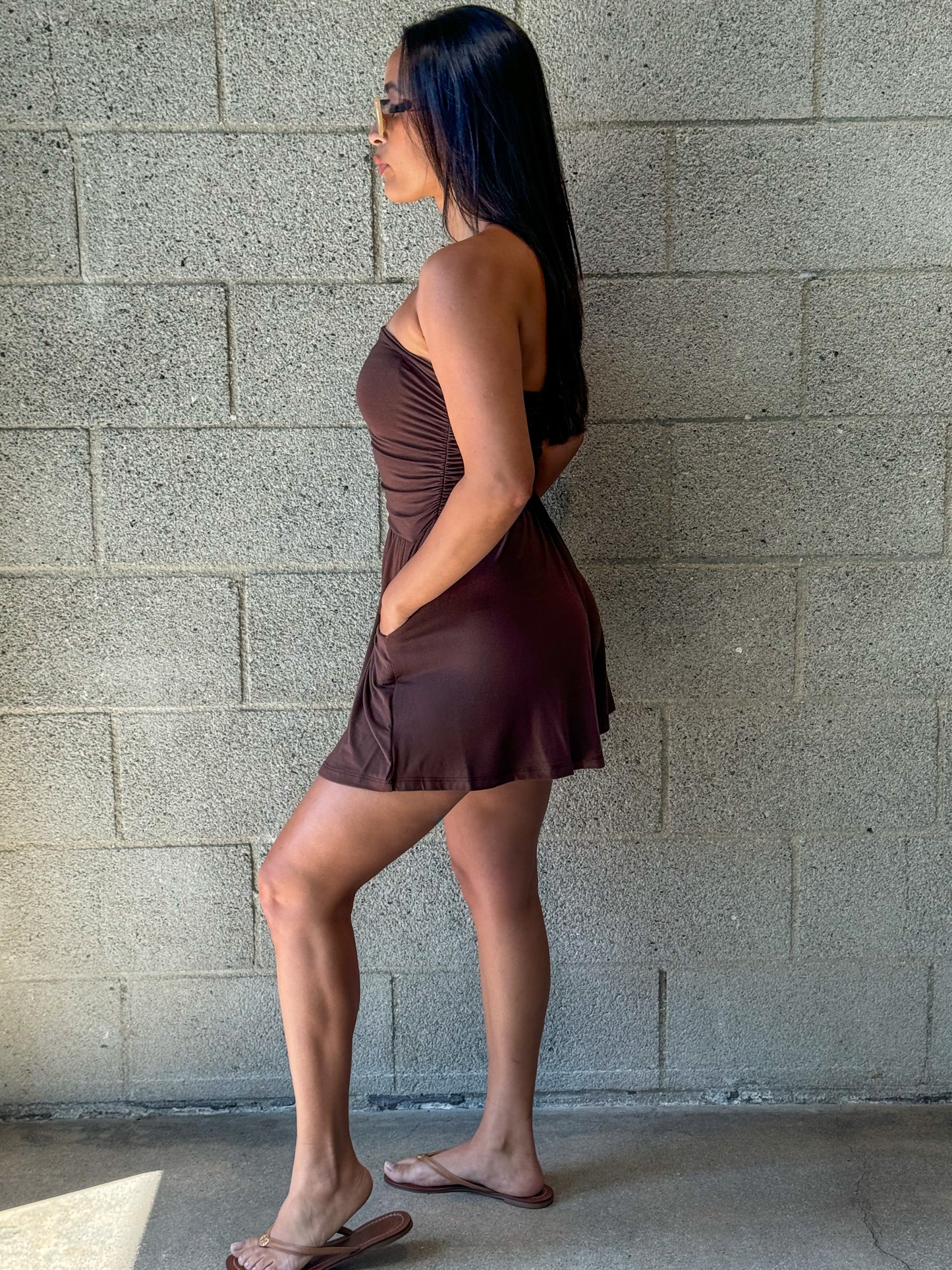 Zuri Romper-Brown