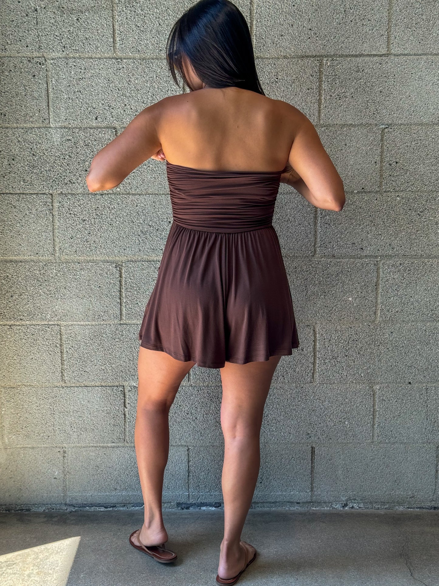 Zuri Romper-Brown