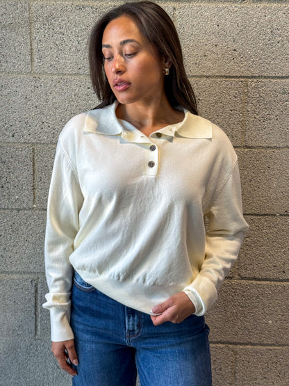 Harper Sweater-Ivory