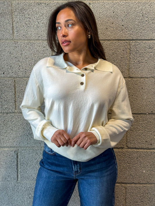 Harper Sweater-Ivory