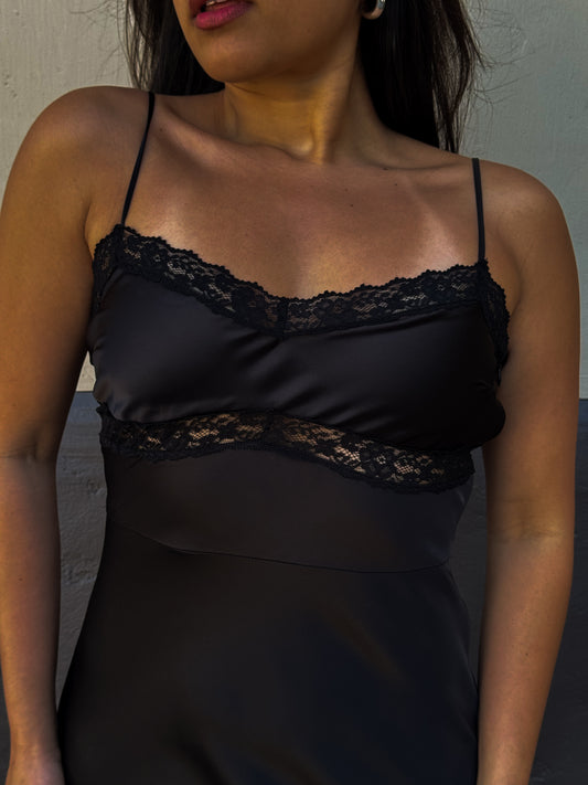 Silk Desire Dress-Black