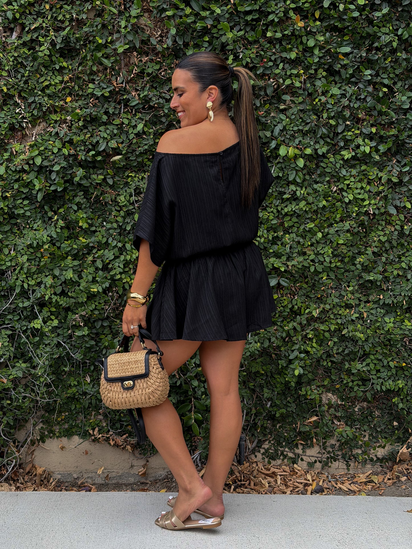 Last Call Romper-Black